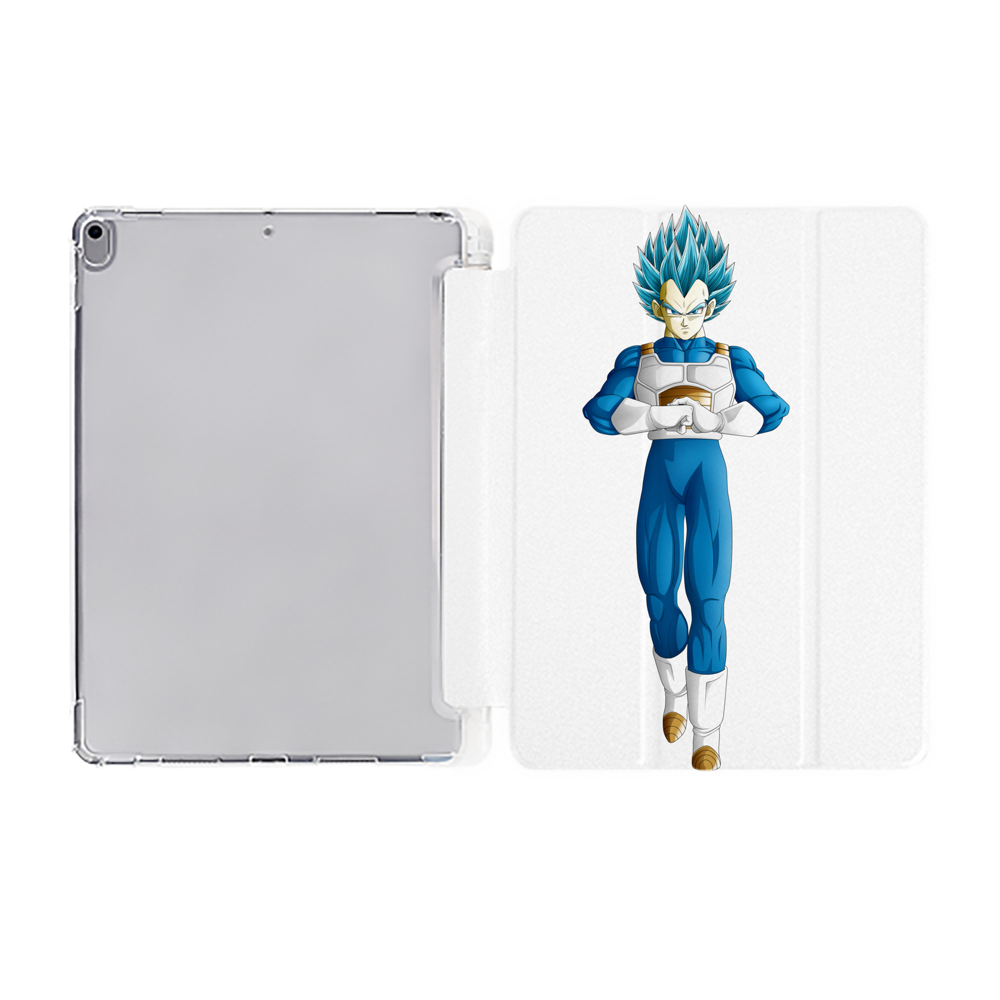 （画像用） ドラゴンボール ベジータ四世（Bejīta Yonsei）DRAGON BALL Vegeta IV IPad ケース ペン収納付き 三つ折りスタンド PUレザー×シリコン 対応機種9.5/10.5/10.9インチ